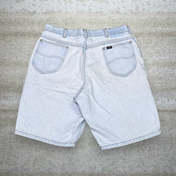 Lee Other - Vintage 90s Lee Jean Shorts 34x11 Relaxed Fit Light Wash Denim Jorts 11" Inseam